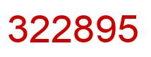 Number 322895 red image
