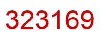 Number 323169 red image