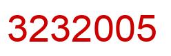 Number 3232005 red image
