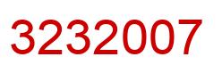 Number 3232007 red image