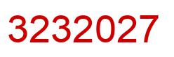 Number 3232027 red image