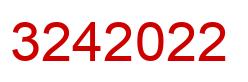 Number 3242022 red image