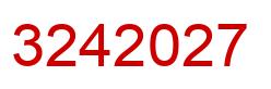 Number 3242027 red image