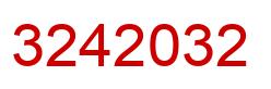 Number 3242032 red image