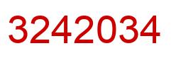 Number 3242034 red image