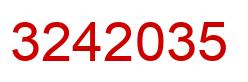 Number 3242035 red image
