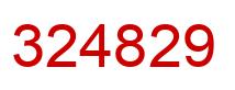 Number 324829 red image