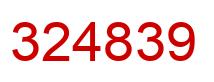 Number 324839 red image