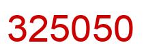 Número 325050 imagen rojo
