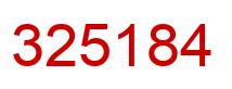 Number 325184 red image