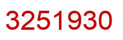Number 3251930 red image