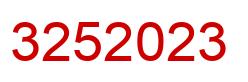 Number 3252023 red image