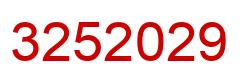 Number 3252029 red image