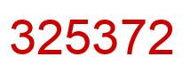 Number 325372 red image