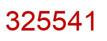 Number 325541 red image