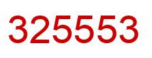 Number 325553 red image