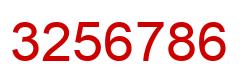 Number 3256786 red image