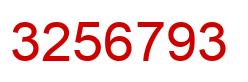 Number 3256793 red image