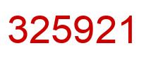 Number 325921 red image