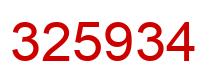 Number 325934 red image