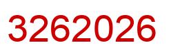 Número 3262026 imagen rojo