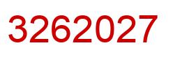 Number 3262027 red image