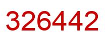 Número 326442 imagen rojo