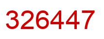 Número 326447 imagen rojo