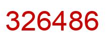 Número 326486 imagen rojo