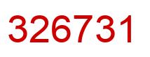 Number 326731 red image