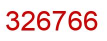 Number 326766 red image