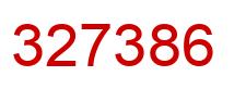 Número 327386 imagen rojo