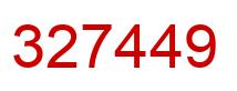 Número 327449 imagen rojo