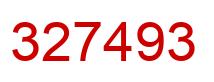 Number 327493 red image