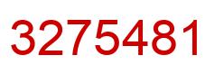 Number 3275481 red image