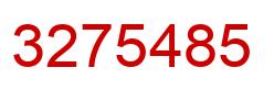 Number 3275485 red image