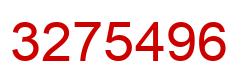 Number 3275496 red image
