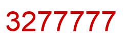 Number 3277777 red image