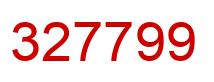 Número 327799 imagen rojo