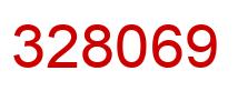 Number 328069 red image