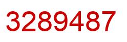 Number 3289487 red image