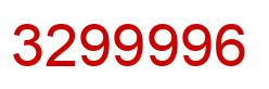 Number 3299996 red image