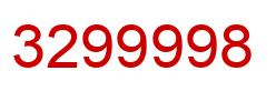 Number 3299998 red image
