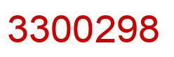 Number 3300298 red image