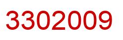 Number 3302009 red image
