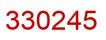 Number 330245 red image