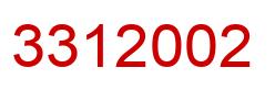 Number 3312002 red image