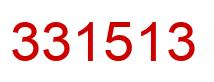 Number 331513 red image