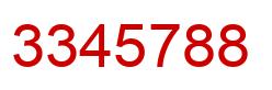 Number 3345788 red image