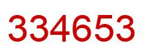 Número 334653 imagen rojo